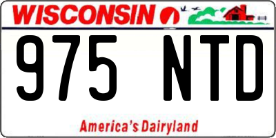 WI license plate 975NTD