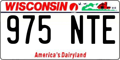 WI license plate 975NTE