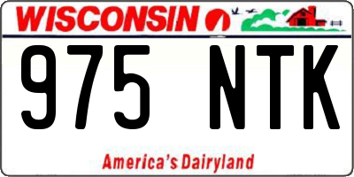 WI license plate 975NTK
