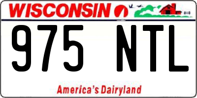 WI license plate 975NTL
