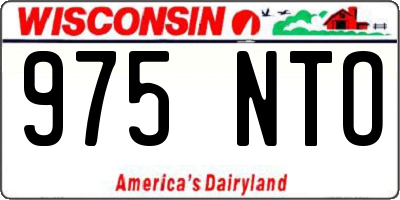 WI license plate 975NTO