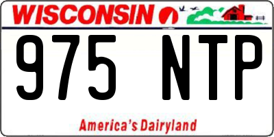 WI license plate 975NTP