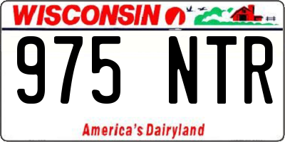 WI license plate 975NTR
