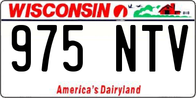 WI license plate 975NTV