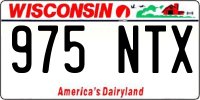 WI license plate 975NTX