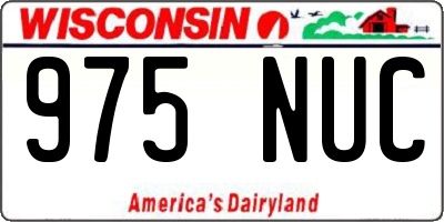 WI license plate 975NUC