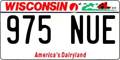 WI license plate 975NUE