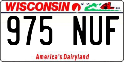 WI license plate 975NUF