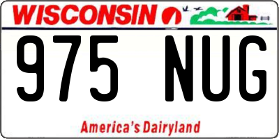 WI license plate 975NUG
