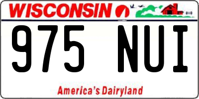 WI license plate 975NUI