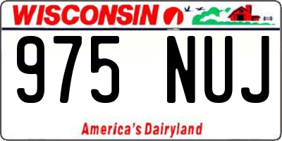 WI license plate 975NUJ