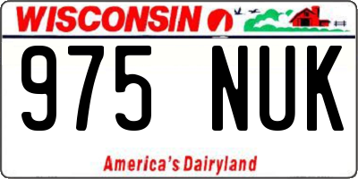 WI license plate 975NUK