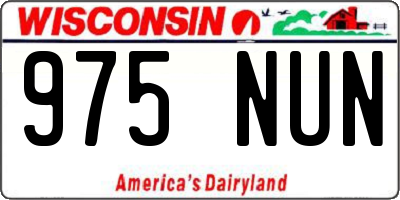 WI license plate 975NUN