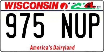 WI license plate 975NUP