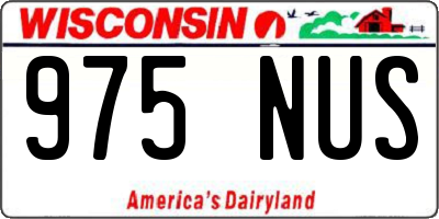 WI license plate 975NUS