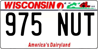 WI license plate 975NUT