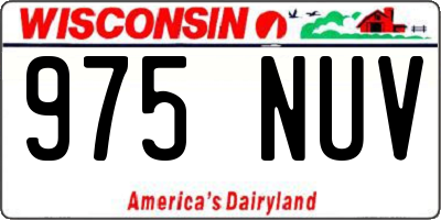 WI license plate 975NUV