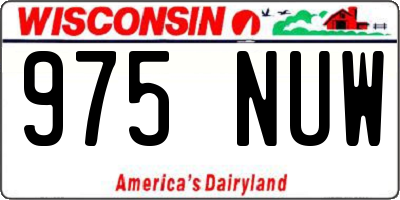 WI license plate 975NUW