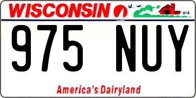 WI license plate 975NUY
