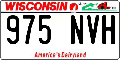 WI license plate 975NVH