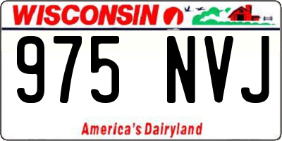 WI license plate 975NVJ