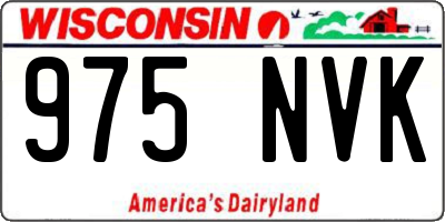 WI license plate 975NVK