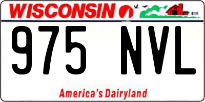 WI license plate 975NVL