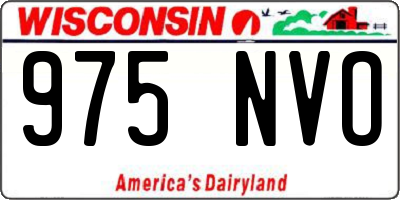 WI license plate 975NVO
