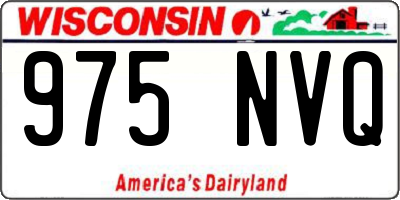 WI license plate 975NVQ