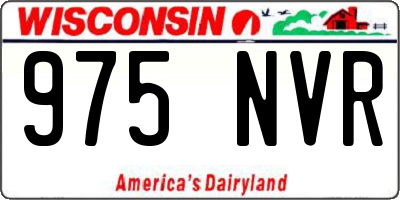 WI license plate 975NVR