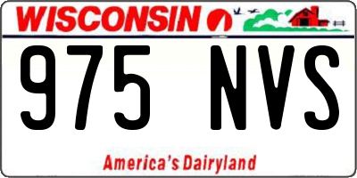 WI license plate 975NVS