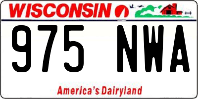 WI license plate 975NWA
