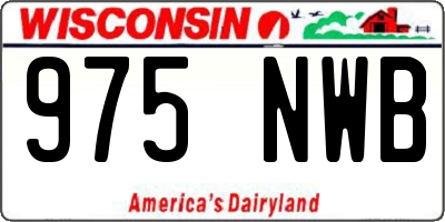 WI license plate 975NWB