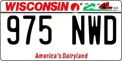 WI license plate 975NWD