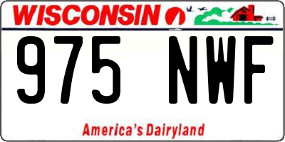 WI license plate 975NWF