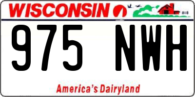 WI license plate 975NWH