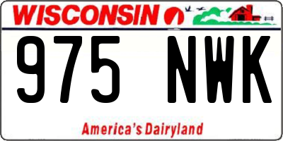 WI license plate 975NWK