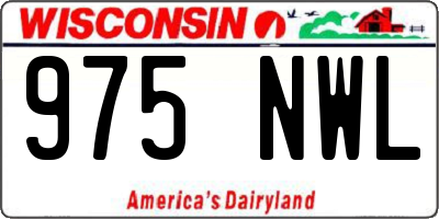 WI license plate 975NWL