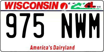 WI license plate 975NWM