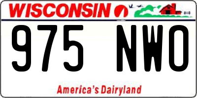 WI license plate 975NWO