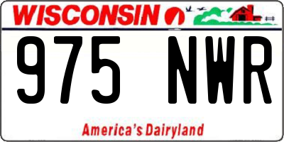 WI license plate 975NWR