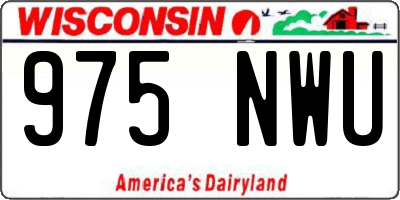 WI license plate 975NWU