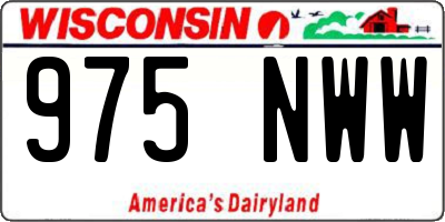 WI license plate 975NWW
