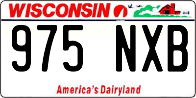 WI license plate 975NXB