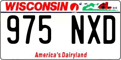 WI license plate 975NXD