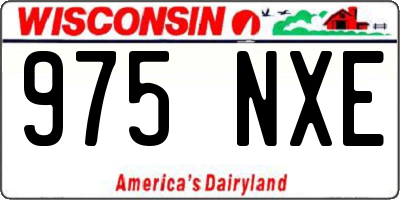 WI license plate 975NXE