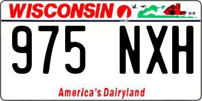 WI license plate 975NXH