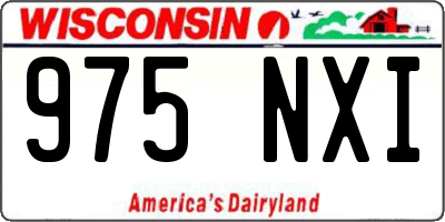 WI license plate 975NXI
