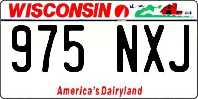 WI license plate 975NXJ