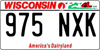WI license plate 975NXK